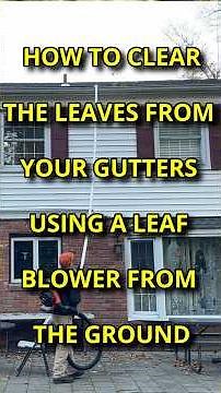DIY Gutter Cleaning Using a Leaf Blower