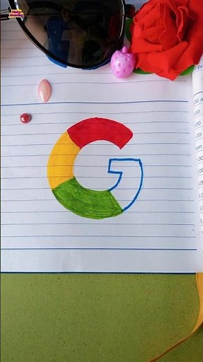 How to Draw the Google logo🔴🟡🟢🔵