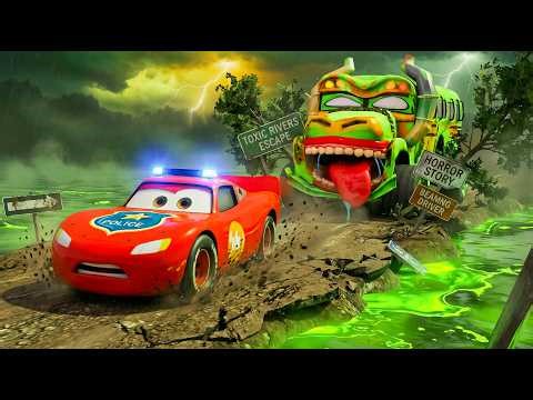 What if McQueen was a Monster Truck? Zombie, BeamNG.drive, Epic Jumps, Story - MrQueen Monster