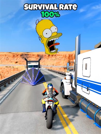 BeamNG.drive: Camaro Overtakes Truck and Survives!