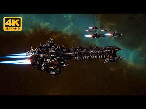 Ultramarines vs Orks - Skalgrim Mod - 4K Quality - Battlefleet Gothic Armada 2