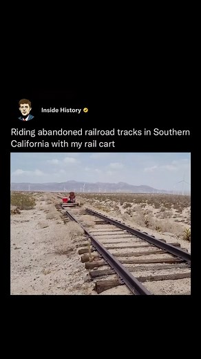 Inside History | A man has gone full creative and built a homemade two-seater rail cart, which he rides along abandoned railroad tracks in Southern... | Instagram