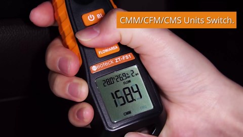 Neoteck Anemometer Wind Meter Tests Wind Speed and Airflow with 6 Velocity Measuring Units Backlight CFM Meter Measure Humidity and Temperature for HVAC Shooting Drone Driving Sailing Home Vent