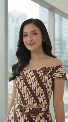 Tampil Elegan & Mewah dengan Gaun Batik Parang Modern! #fashion #batik