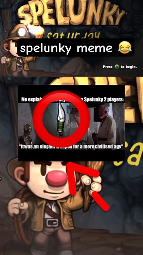 Spelunky Meme 😂 #spelunky #spelunky2 #spelunkyhd #funny #shorts #gaming