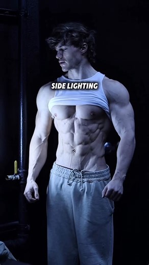 Jason Bjarnson | What is the best lighting angle? 🤔 Using @gym.lamp_ code “JASON” for 10% off - #ripped #abs #shredded #aesthetics | Instagram