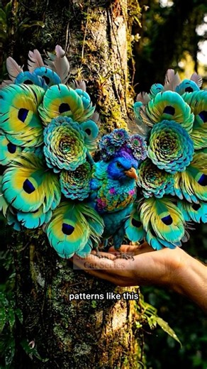 This Colorful Bird Opens Its Feathers Like a Flower! 🐦🌸