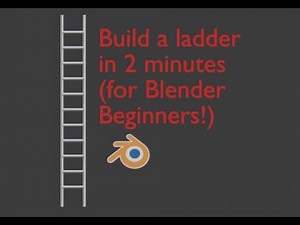 Blender Tutorial - Make a Ladder in 2 minutes (Beginner)