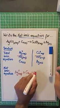 Net ionic equation and the Oxidation and Reduction for a Single Displacement Reaction #chemistry