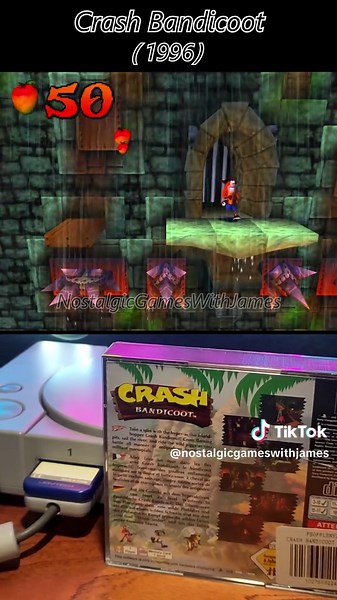 This PS1 game defined my childhood 🧡 Crash Bandicoot PS1 (1996) – The Beginning of a PlayStation Legend I know there is the excellent remake but the original Crash Bandicoot is one of those games that instantly brings you back to the 90s with an unbeatable feeling. From the moment that title screen music kicks in, you just feel the OG PlayStation era all over again. Me and my family were completely hooked on this game, everything about it was beautiful. Even though as a very young kid the bould