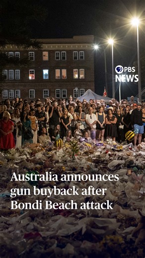 The Australian government announced a gun buyback plan on Friday following the deadly mass shooting at Sydney's Bondi Beach last weekend. Prime Minister Anthony Albanese said the program is expected to take hundreds of thousands of firearms out of circulation in Australia. The government also said it's considering new gun ownership laws, though that could face opposition from conservative lawmakers. Officials also announced that Sunday will be a national day of reflection, calling for a moment o