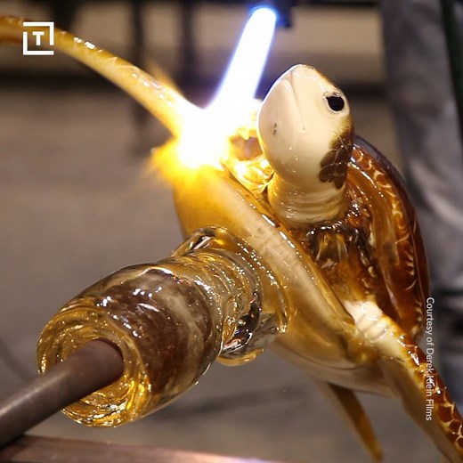 This glass turtle took at least 100 hours to make. | Thrillist