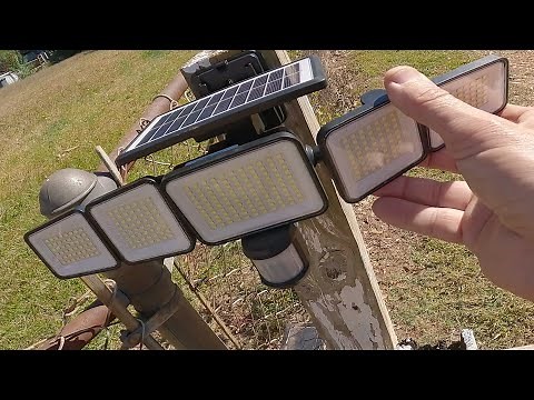 Solar Motion Sensor Light with Adjustable Head - Unboxing/Review