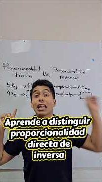 Proporcionalidad directa vs inversa. #elprofemexa #matematicas #Proporcionalidad #secundaria