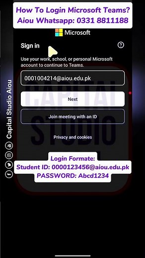 How To Login AIOU Microsoft Teams || Sign In To Your Microsoft Teams || AIOU LMS || AIOU Workshop ||