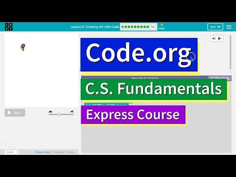 Code.org Express Lesson 4.10 Creating Art with Code | Tutorial with Answers | Course C Lesson 6.10