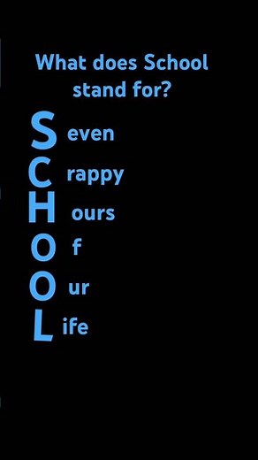 What does School stand for?￼