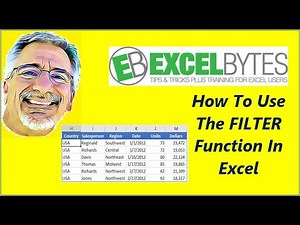 How To Use The FILTER Function In Excel