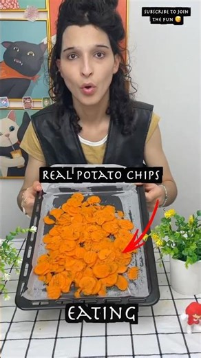 Crispy Baked Carrot Chips (So Easy!) #cooking #healthyrecipe #shorts