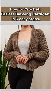 Make a Cozy Batwing Cardigan in Just 3 Steps