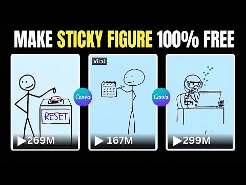 I Made a Viral Stick Figure Animation Video Using ONLY 100% Free Canva