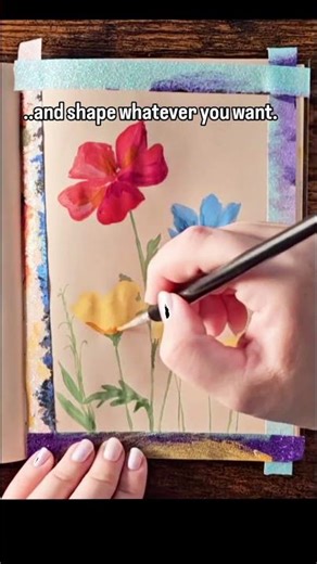 Page 29 - Last flowers #easygouache #forbeginners #tutorial #smaragdkunst