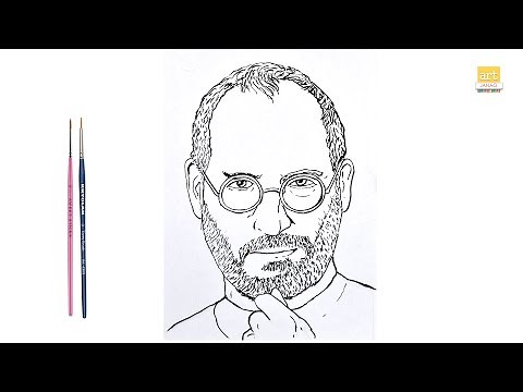 Steve Jobs drawing II How to draw Steve Jobs drawing easy II #artjanag