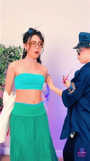 Incredible dress transformation in seconds! 😱✨ #Fashion #DIY #Sewing #Upcycling