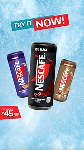 Feeling low batt na? Get back, get up with Nescafé Ready To Drink! Available in Mocha, Cappuccino, and Ice Black for only P45 SRP. Try one today! N0133P083024N | NESCAFÉ | Facebook