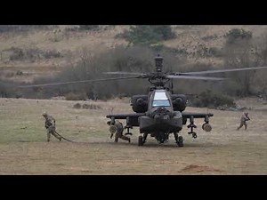 AH-64 Apache Helicopters Training at Allied Spirit 25, Germany.