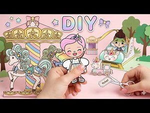 TOCA Life World DIY Free Printable Paper Quiet Book Amusement Park | Paper Dolls Dress Up 종이인형 무료 도안