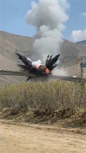 Unbelievable Footage: Massive Explosion Rips Through Cable Bridge in Iran