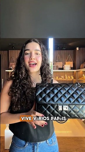 Bolsa Preta Grande Transversal Clássica Luxo Couro Scamboo - B177601