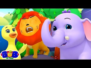 Bob The Train Went To The Zoo, Animal Sounds Song for Kids and Preschool Rhyme