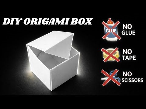 How to make origami paper box without glue 🎁 | No Glue🚫 No Tape 🚫Paper Box Tutorial | paper craft