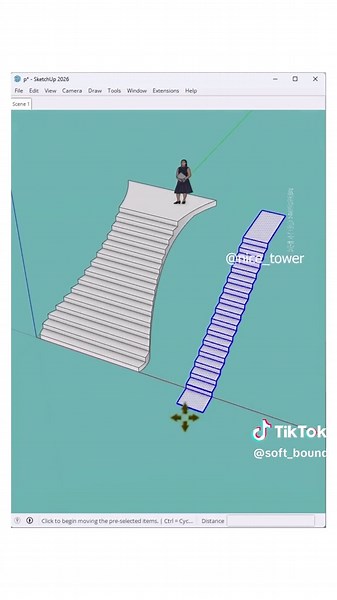 Curved Staircase Design in SketchUp: A Modern Approach