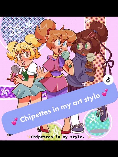 Chipettes Anime Art Style: Cute Digital Illustrations
