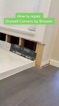 How to repair drywall near shower. #diy #drywallrepair #howto #homerepair #handyman