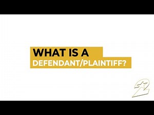What is a defendant and plaintiff?