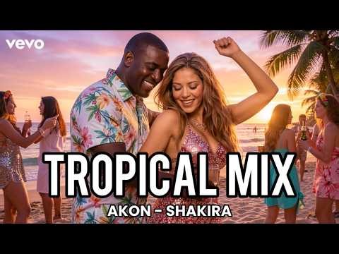 Akon Ft Shakira - Midnight Tropical | Tropical Music Mix 2026 (AI Music Video) 🌴🔥