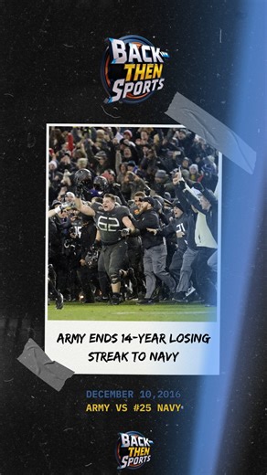 Back Then Sports on Instagram: "December 10th, 2016: Army beats Navy for the fist time since 2001. . . #collegefootball #armyfootball #goarmy #goarmybeatnavy #armynavy"