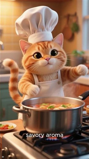 Kind Cat Makes Soup for Sick Mouse 🐱🥣🐭 | Wholesome Cat Story Short