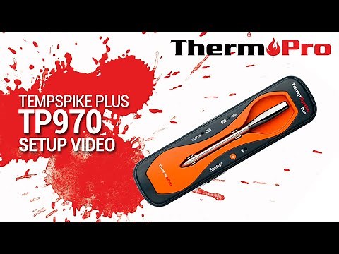 ThermoPro TP970 TempSpike Plus Truly Wireless Bluetooth Meat Thermometer Setup Video