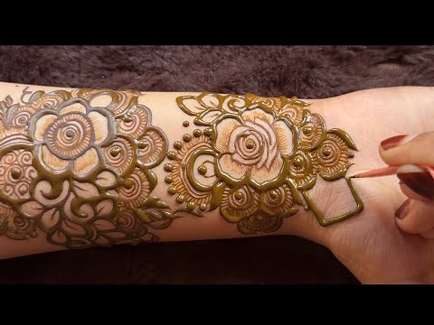 Very Beautiful Flower Henna Design For Hands | Very Easy Free Style Floral Henna Design Step by Step