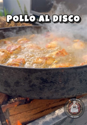 Pollo al disco receta fácil para 8-10 personas