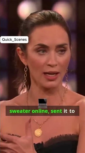 😱 Emily Blunt’s Craziest Story The Sweater That Almost Killed Machine #interview