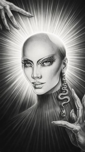 The making of a large graphite drawing, step by step