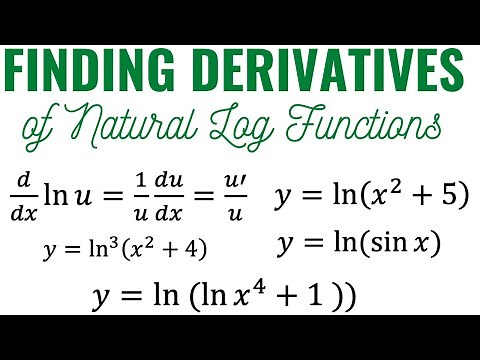 Finding Derivatives of Natural Log Functions