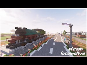 How to build a steam locomotive in Minecraft NO MODS | Minecraft - Tutorial 33 |