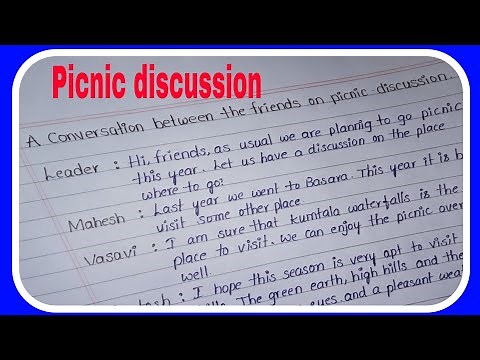 #4Conversation between friends on picnic discussion in English | conversations | dialogue writing